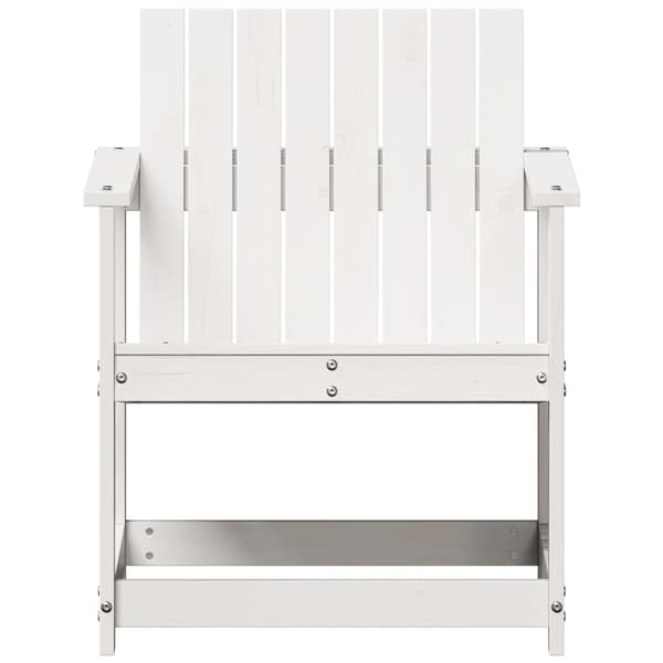 Trädgårdsstol vit 62x56x77 cm massiv furu