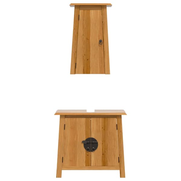 Badrumsmöbler 2 delar massiv furu
