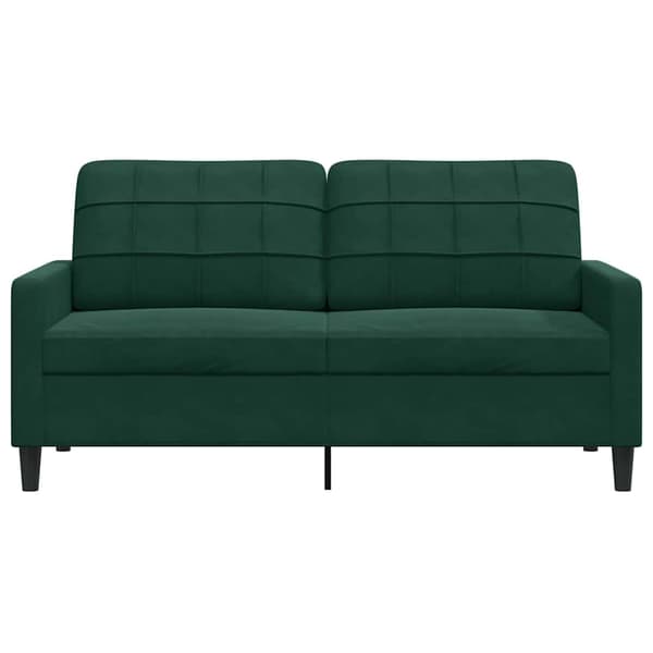 Soffa 2-sits mörkgrön 140 cm sammet