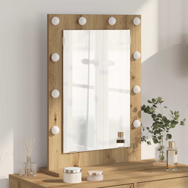 Smink Spegel Artisan Ek 70 x 50 x 18 cm Rektangulär