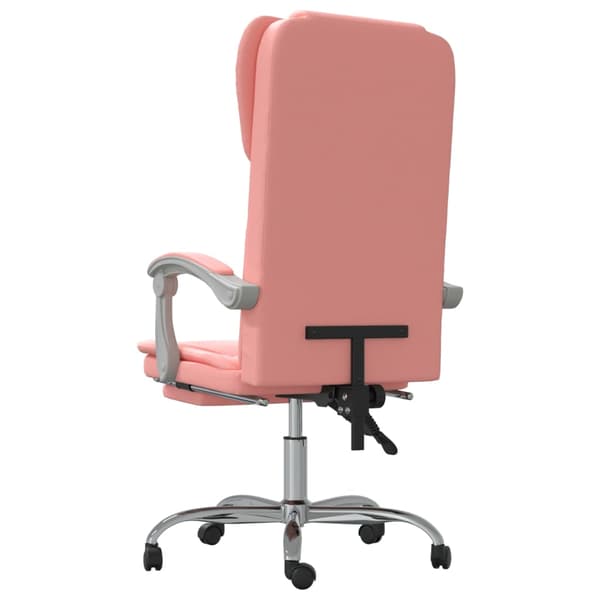 Kontorsstol rosa konstläder