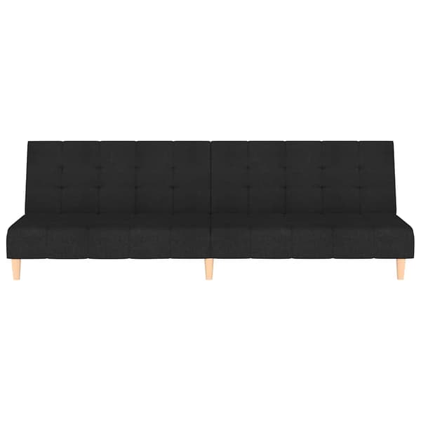 Bäddsoffa 2-sits svart tyg