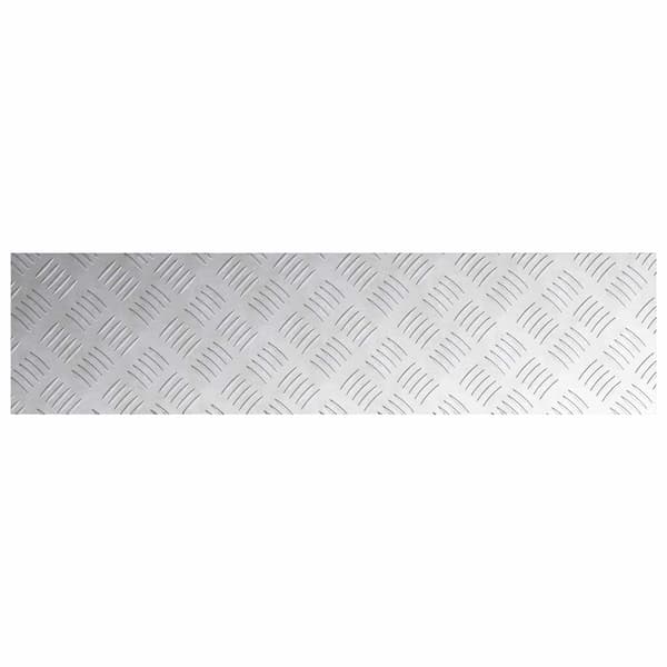 Trappsteg Rektangulär 4 pcs Silver 100 x 25 cm Aluminium