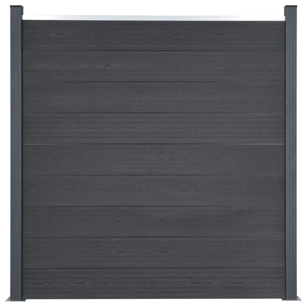 Staketpanel grå 180x186 cm WPC