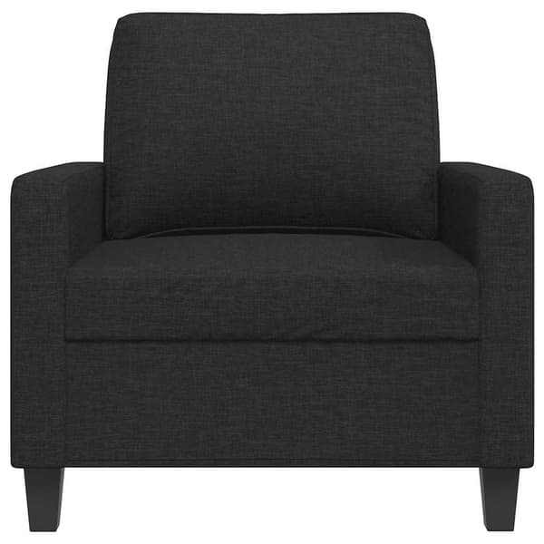 Fåtölj svart 60 cm tyg