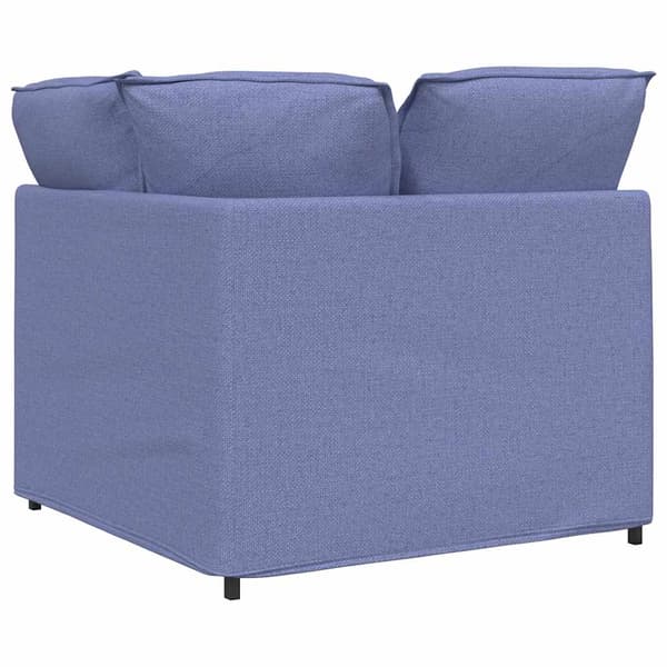 Hörnmodul för soffa med kuddar Jeans blå 100 cm
