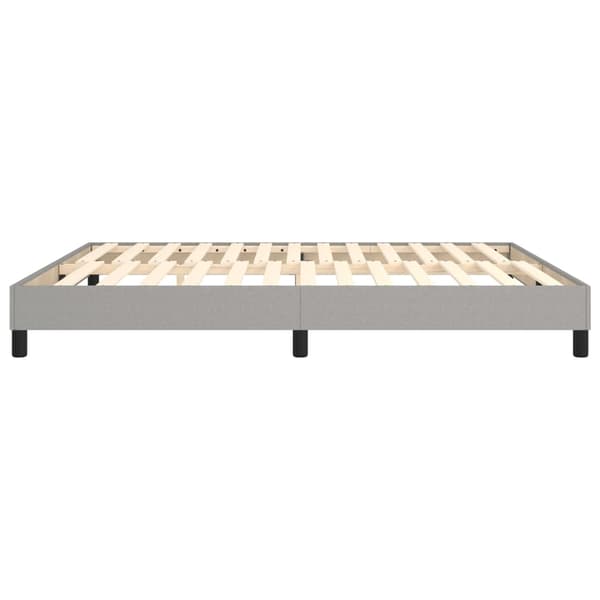 Boxspring-sängram ljusgrå 180x200 cm tyg