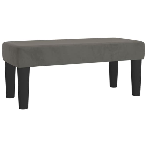 Ramsäng med madrass mörkgrå 90x190 cm sammet