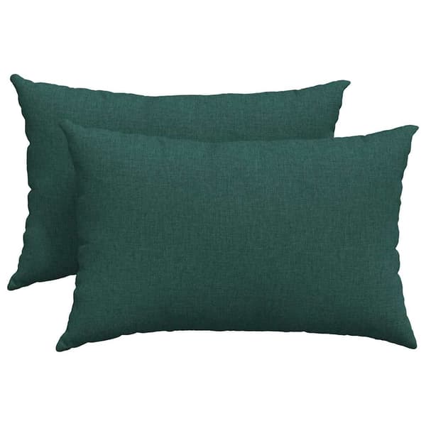 Sofakuddar 2 pcs Mörkgrön 60 x 40 cm tyg