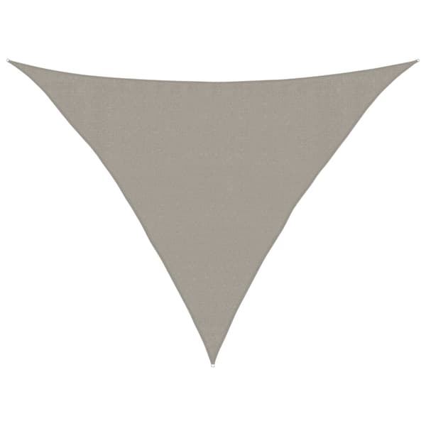 Solsegel 160 g/m² triangulär ljusgrå 3,5x3,5x4,9 m HDPE