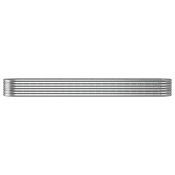 Odlingslåda galvaniserat stål 368x80x36 cm silver