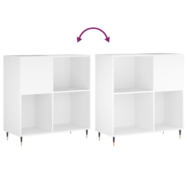 Stereobänk vit 84,5x38x89 cm konstruerat trä