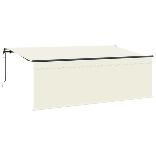Utfällbar markis Kräm 350 x 200 cm Polyester och aluminium