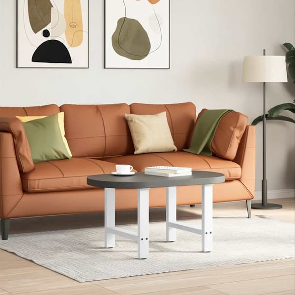 Soffbordsben vita 2 st 60x(42-43) cm stål