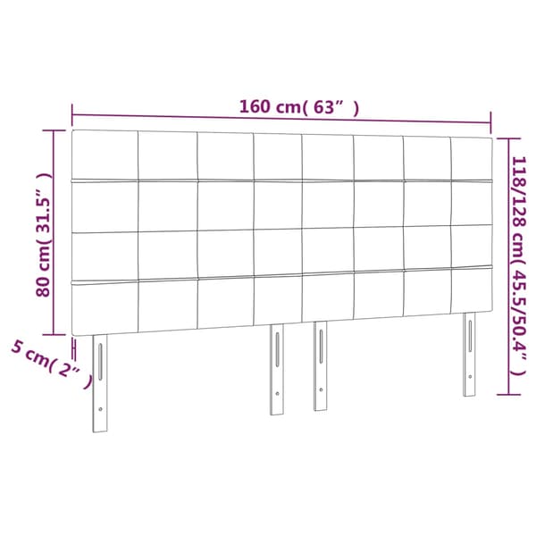 Sänggavel svart 160x5x118/128 cm sammet