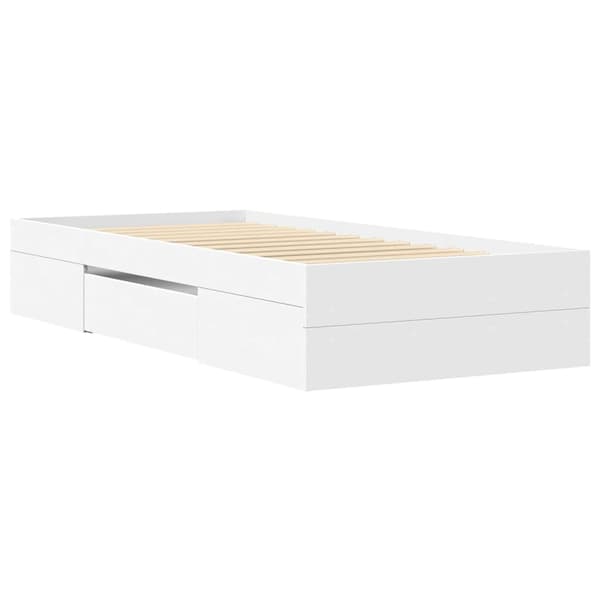 VidaXL Sängram vit 75x190 cm konstruerat trä
