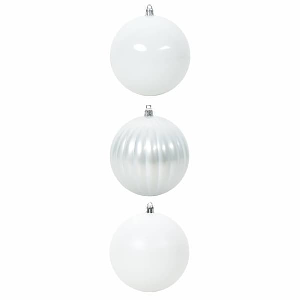 Julgranskulor Set XXL 3 pcs Vit Plast