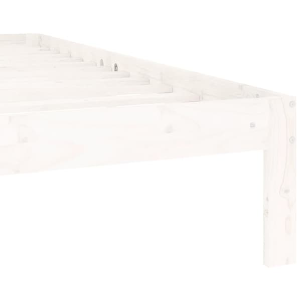 Sängram vit massiv furu 140x200 cm