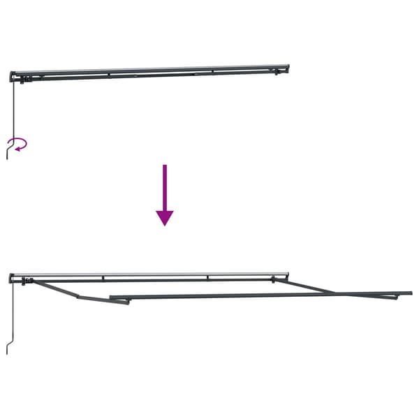Utfällbar markis orange och brun 450 × 300 cm