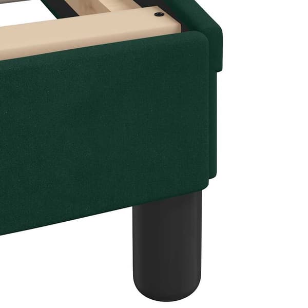 Bed Frame "Dover" Dark Green 140x190 cm Velvet