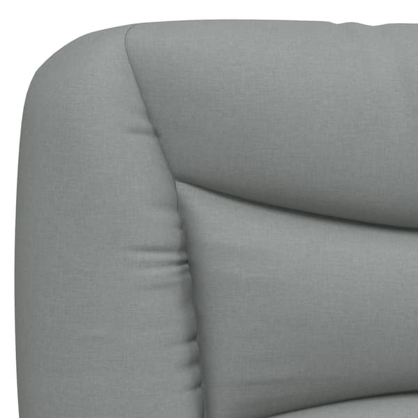 Headboard Cushion "Hvar" Light Grey 90 cm Fabric