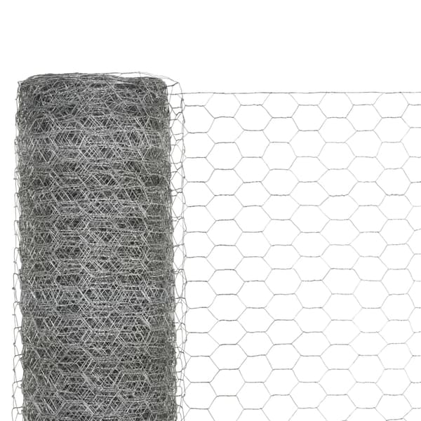 Hönsnät galvaniserat stål 25x1,2 m silver
