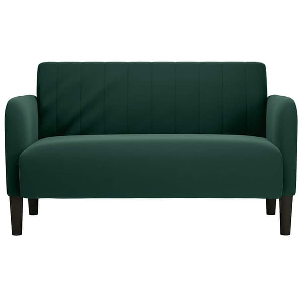 Loveseat soffa mörkgrön 109 cm sammet