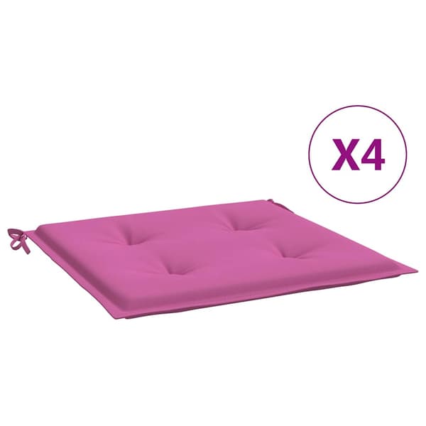 Stolsdynor 4 st rosa 50x50x3 cm tyg