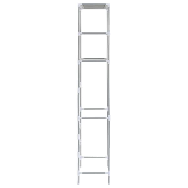 Toaletthylla med 3 hyllplan silver 53x28x169 cm