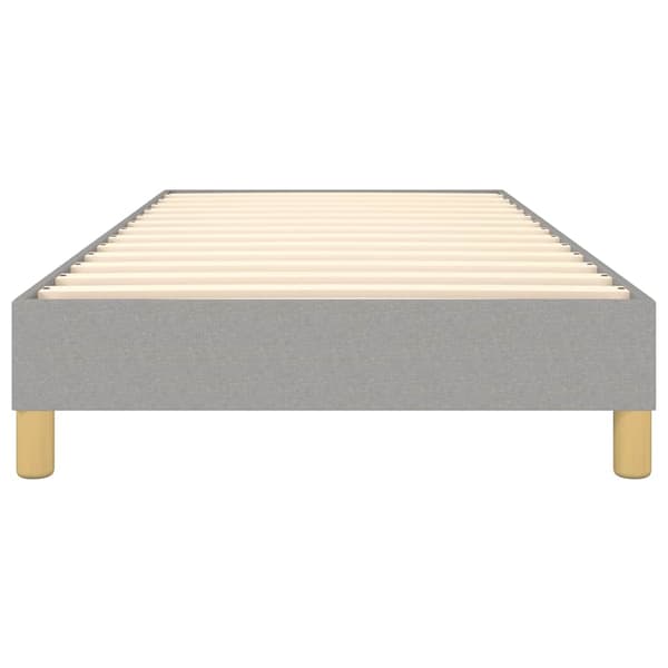 Boxspring-sängram ljusgrå 80x200 cm tyg