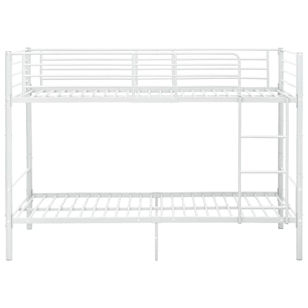 Våningssäng vit metall 90x200 cm