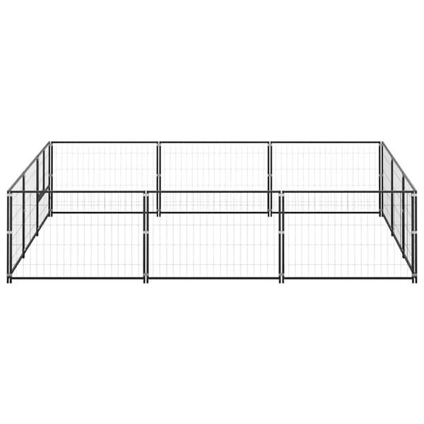 Hundgård svart 9 m² stål