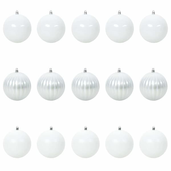 Julkulor Set XL 15 pcs Vit Plast