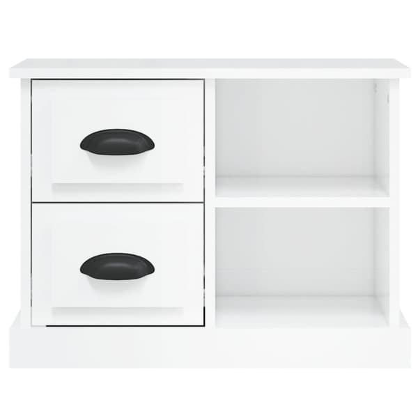 Sängbord vit högglans 60x35,5x45 cm