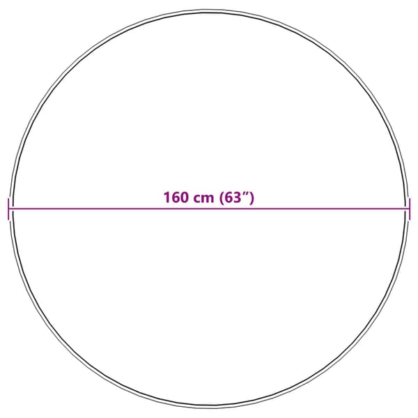 Fuskfäll matta TAFALLA Beige Ø 160 cm Polyester