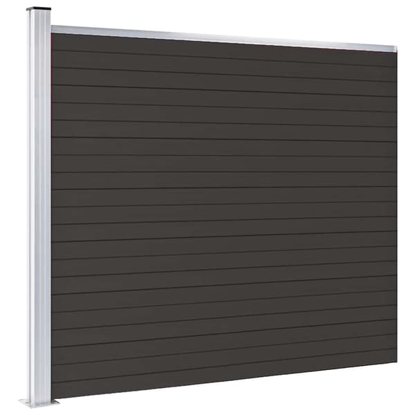 Staketpanel WPC 175x146 cm svart