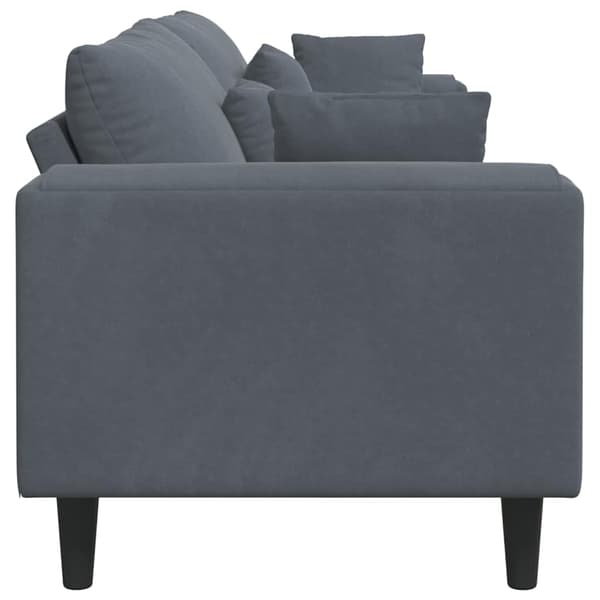 Soffa Mörkgrå 250 x 77 x 76 cm Sammet