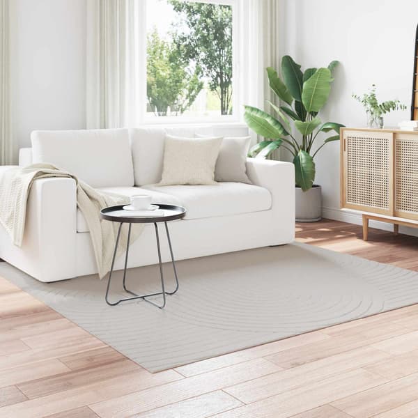 Områdesmattor Rektangulär SIROLO Sand 340 x 240 cm Polyester
