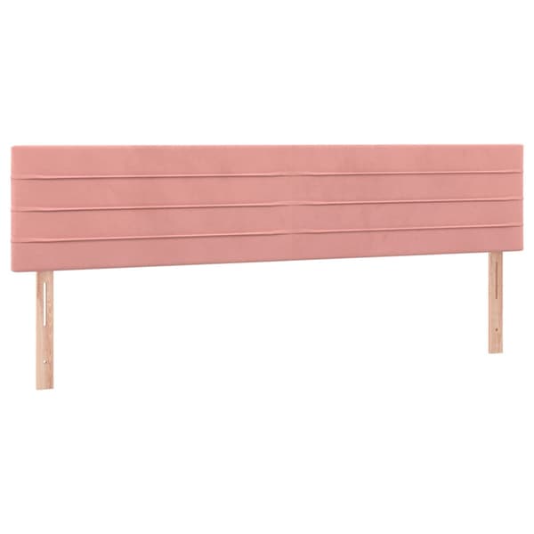 Ramsäng med madrass rosa 200x200 cm sammet