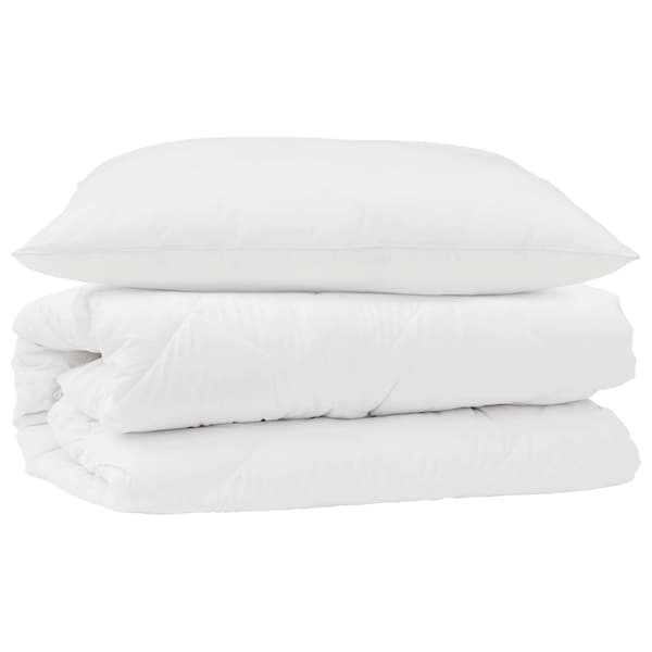Täckeset med kudde 2 pcs Vit Mikrofiber