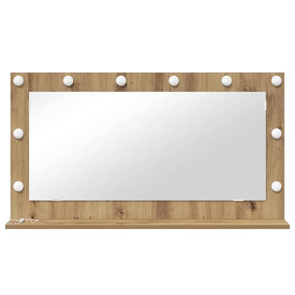 Smink Spegel Artisan Ek 100 x 55 x 18 cm Rektangulär