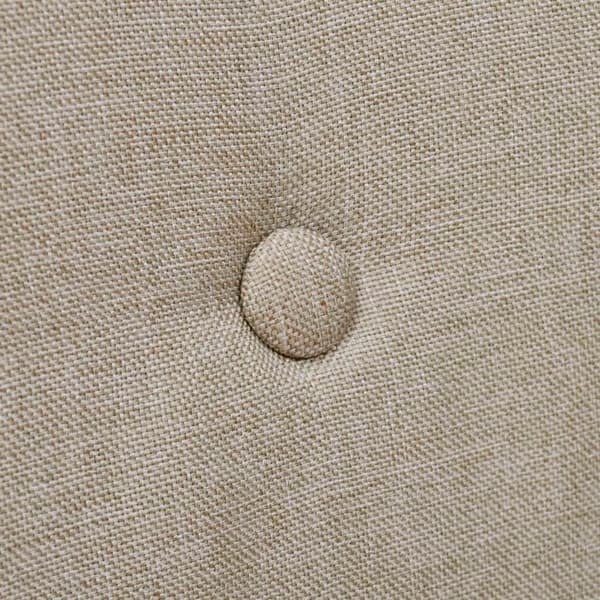Matstolar 6 st beige tyg och massiv ek