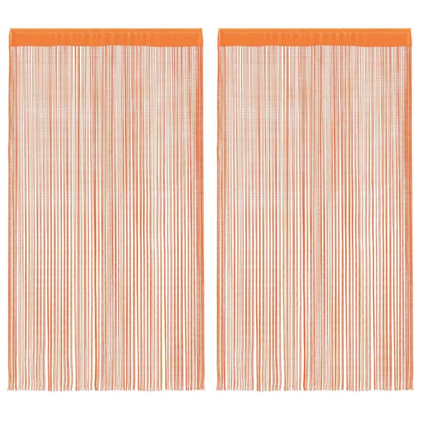 Stränggardiner 2 st orange 100x250 cm