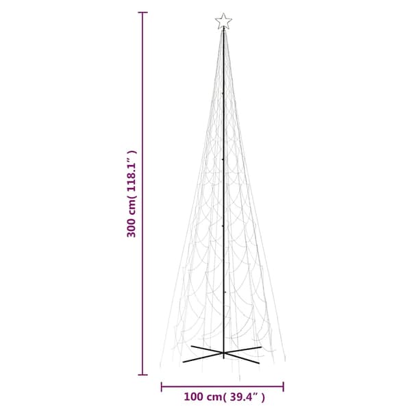 Julgranskon varmvit 3000 LEDs 230x800 cm