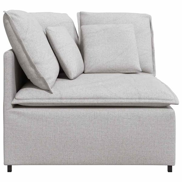 Modulär hörnmodul för soffa med dynor molngrå 100 cm
