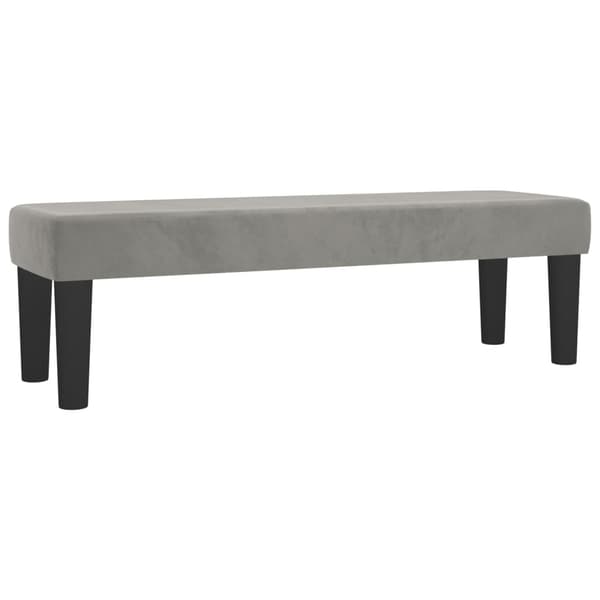 Ramsäng med madrass ljusgrå 180x200 cm sammet