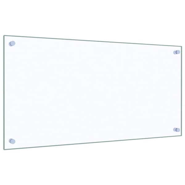 Stänkskydd 2 st transparent 80x40 cm härdat glas