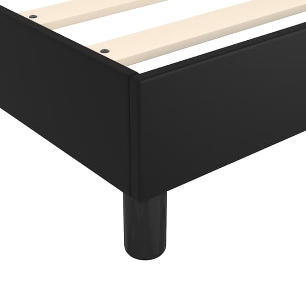 Boxspring-sängram svart 90x200 cm konstläder