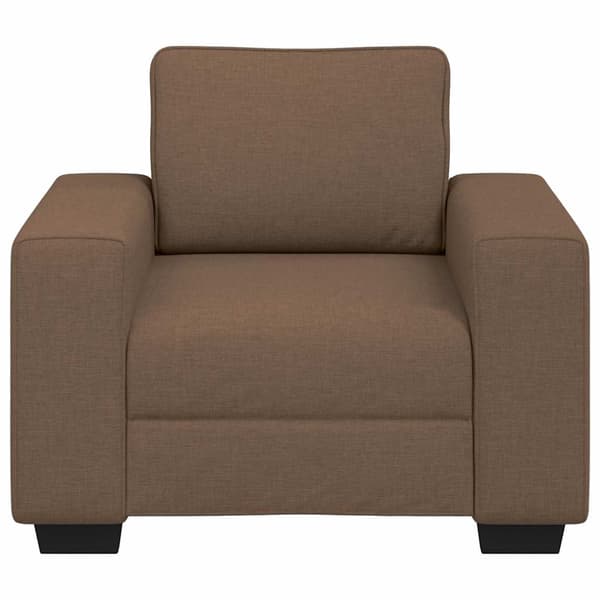 Soffstol brun 100x77x82 cm tyg