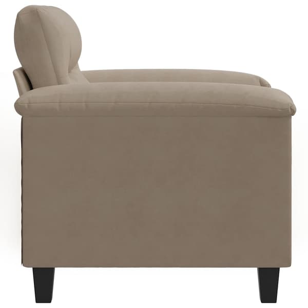 Fåtölj taupe 60 cm mikrofibertyg